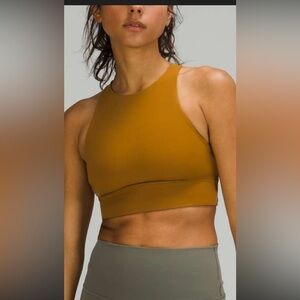 Lululemon Mustard Yellow High-Neck Sports Bra